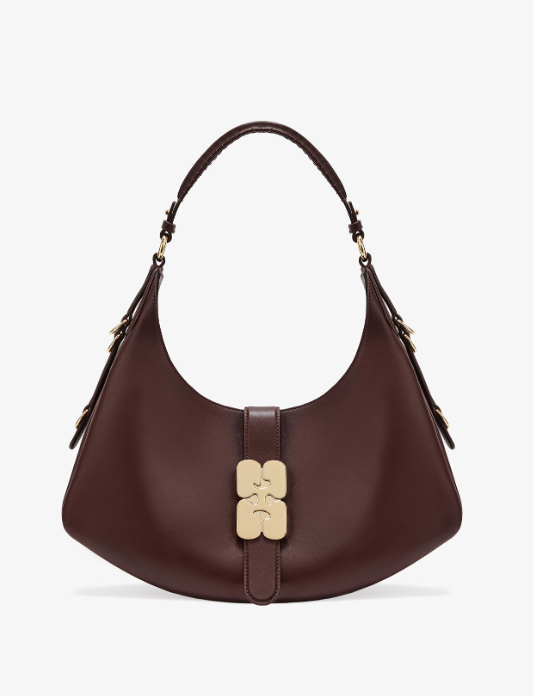 Bolso Ganni Kat mediano marron Bolso Ganni Kat mediano marron